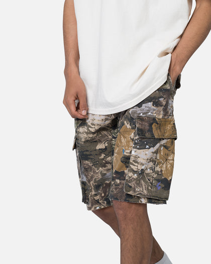 MNML Panelled Cargo Shorts Hunter Camo