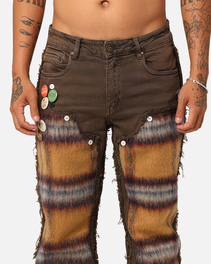 Lifted Anchors "Varial" Mohair Carpenter Denim Jeans Brown/Mohair