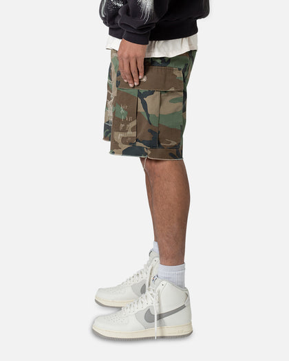 MNML Distressed Cargo Shorts Camo