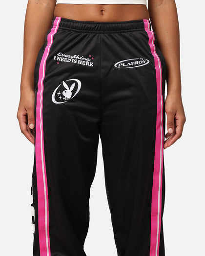 Playboy Women's Racing Trackpants Black