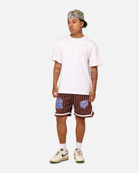 New Era New York Yankees Mesh Pinstripe Shorts Brown