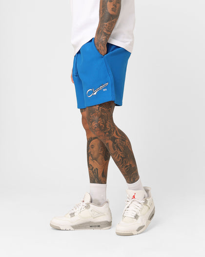 Champion Reverse Weave Cursive Logo Shorts Pelican Do