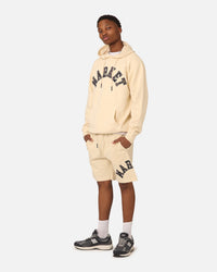 Market Rug Dealer Throwback Arc Shorts Ecru