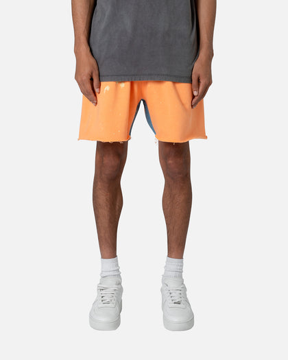 MNML Contrast Paneled Sweatshorts Orange