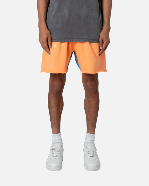 MNML Contrast Paneled Sweatshorts Orange