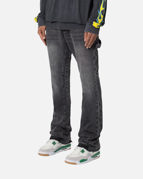 MNML B531 Carpenter Flare Denim Jeans Vintage Black