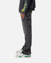MNML B531 Carpenter Flare Denim Jeans Vintage Black