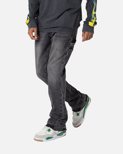 MNML B531 Carpenter Flare Denim Jeans Vintage Black