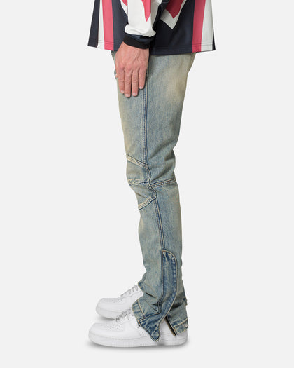 MNML D529 Moto Denim Jeans Vintage Blue