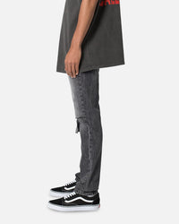MNML D530 Zipper Denim Jeans Washed Black