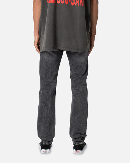 MNML D530 Zipper Denim Jeans Washed Black