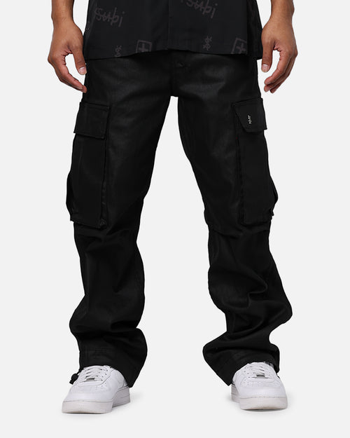 Ksubi Fugitive Cargo Waxed Jeans Black