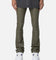 MNML X533 Leather Skinny Flare Pants Olive