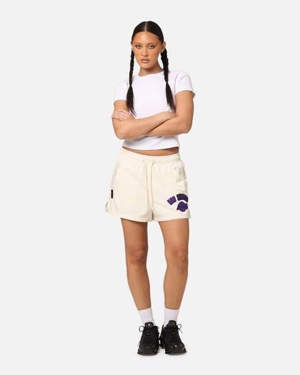 Pro Standard Women's Los Angeles Lakers Triple Tonal Woven Shorts Eggshell