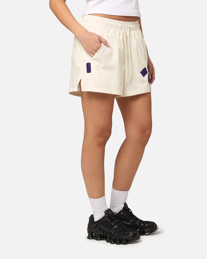 Pro Standard Women's Los Angeles Lakers Triple Tonal Woven Shorts Eggshell