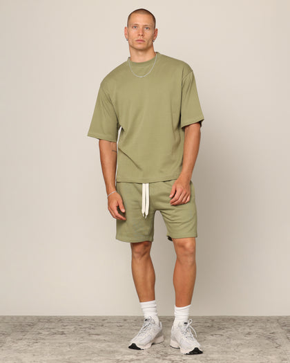 Carré Blanc Classic Sweat Shorts Military