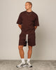 Carré Blanc Classic Sweat Shorts Brown