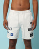 Carré Patchwork Sweat Shorts Grey Marle