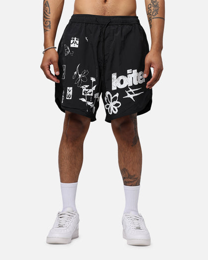 Loiter Flowerbed Walk Shorts Black