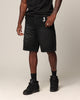 Saint Morta Half Skull Denim Shorts Washed Black
