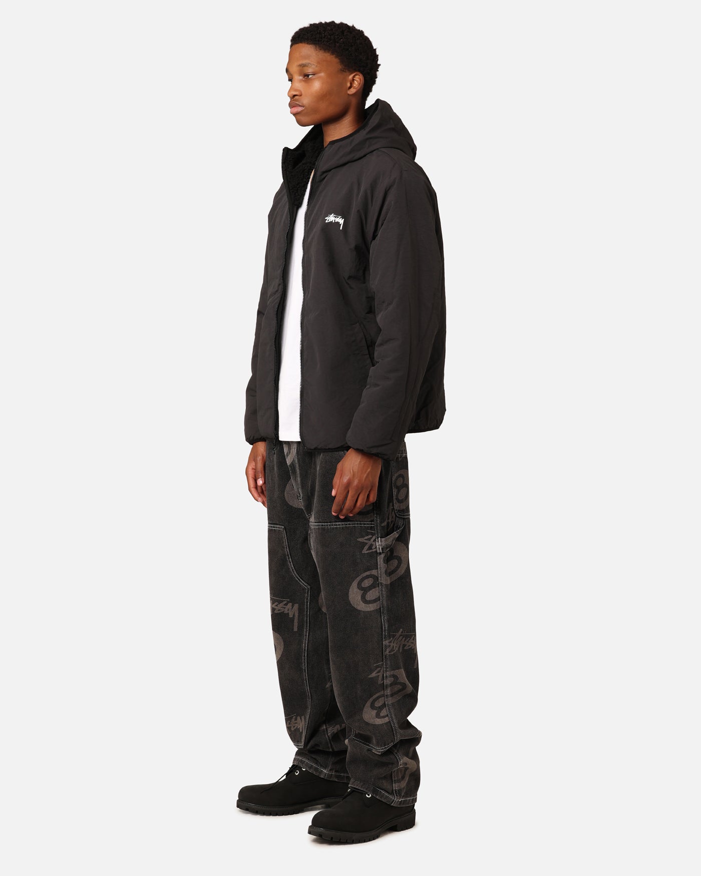 Stüssy Stock 8 Ball Carpenter Jeans Black Denim | Culture Kings NZ