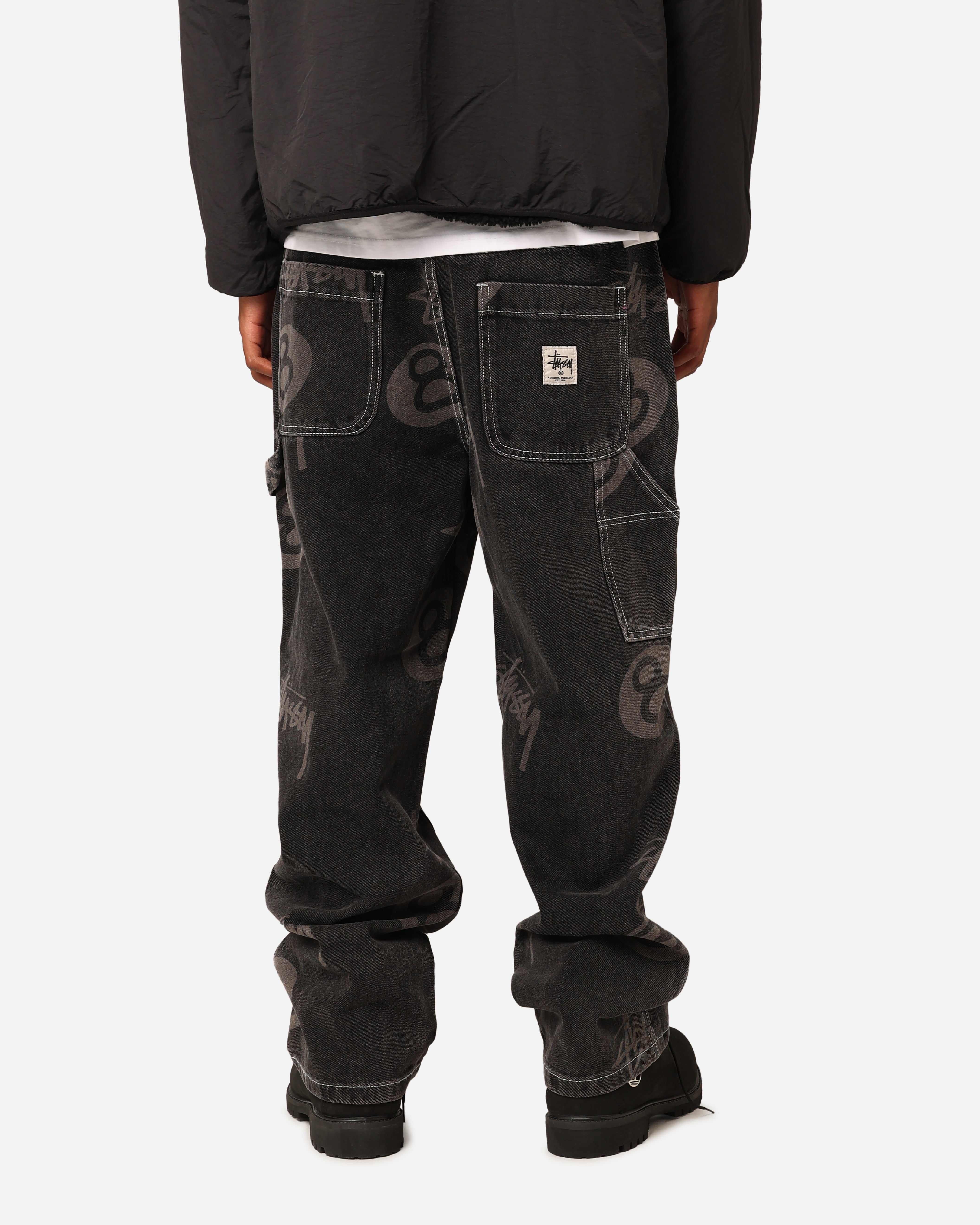 Stüssy Stock 8 Ball Carpenter Jeans Black Denim | Culture Kings NZ