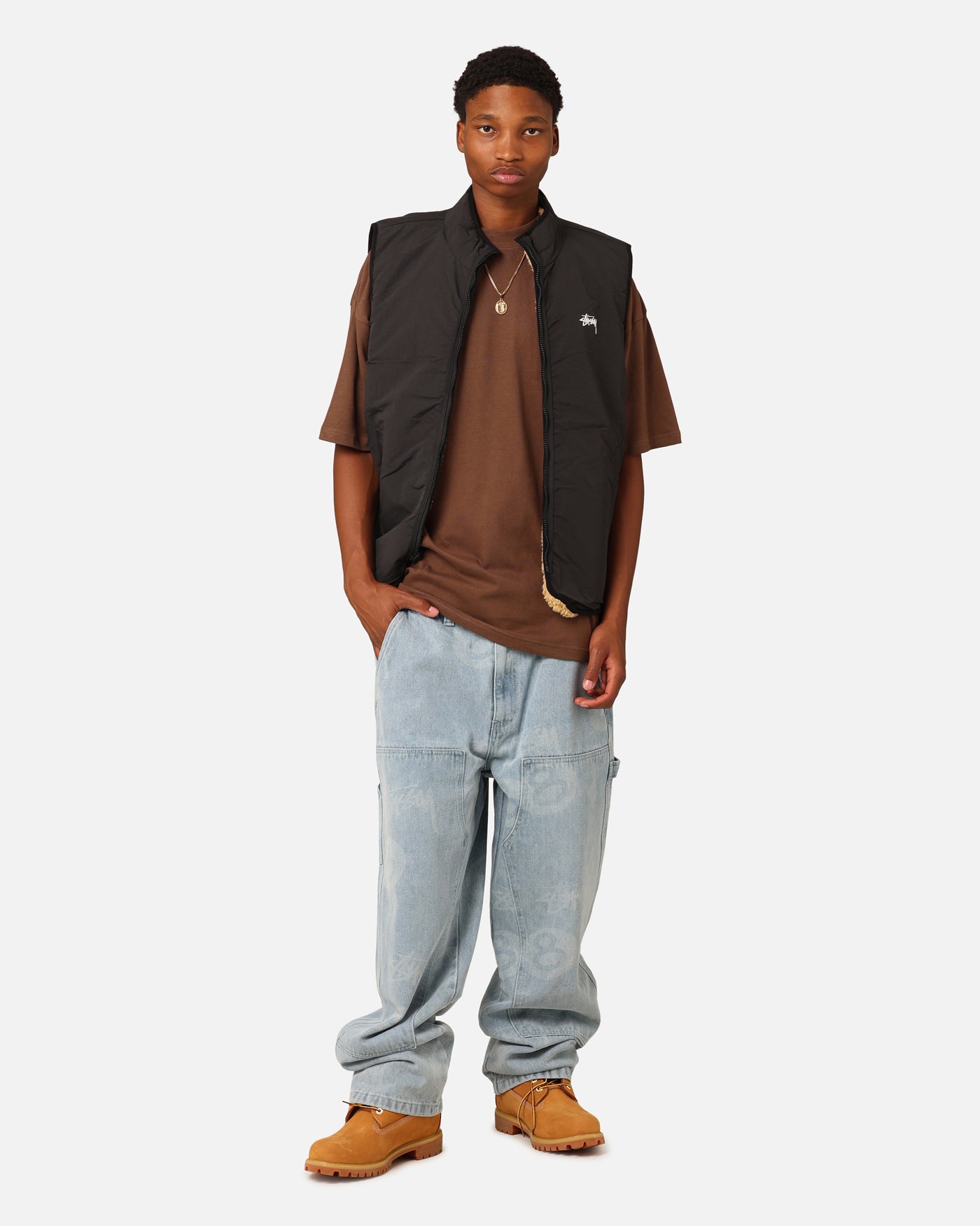 Stüssy Stock 8 Ball Carpenter Jeans Light Denim | Culture Kings NZ