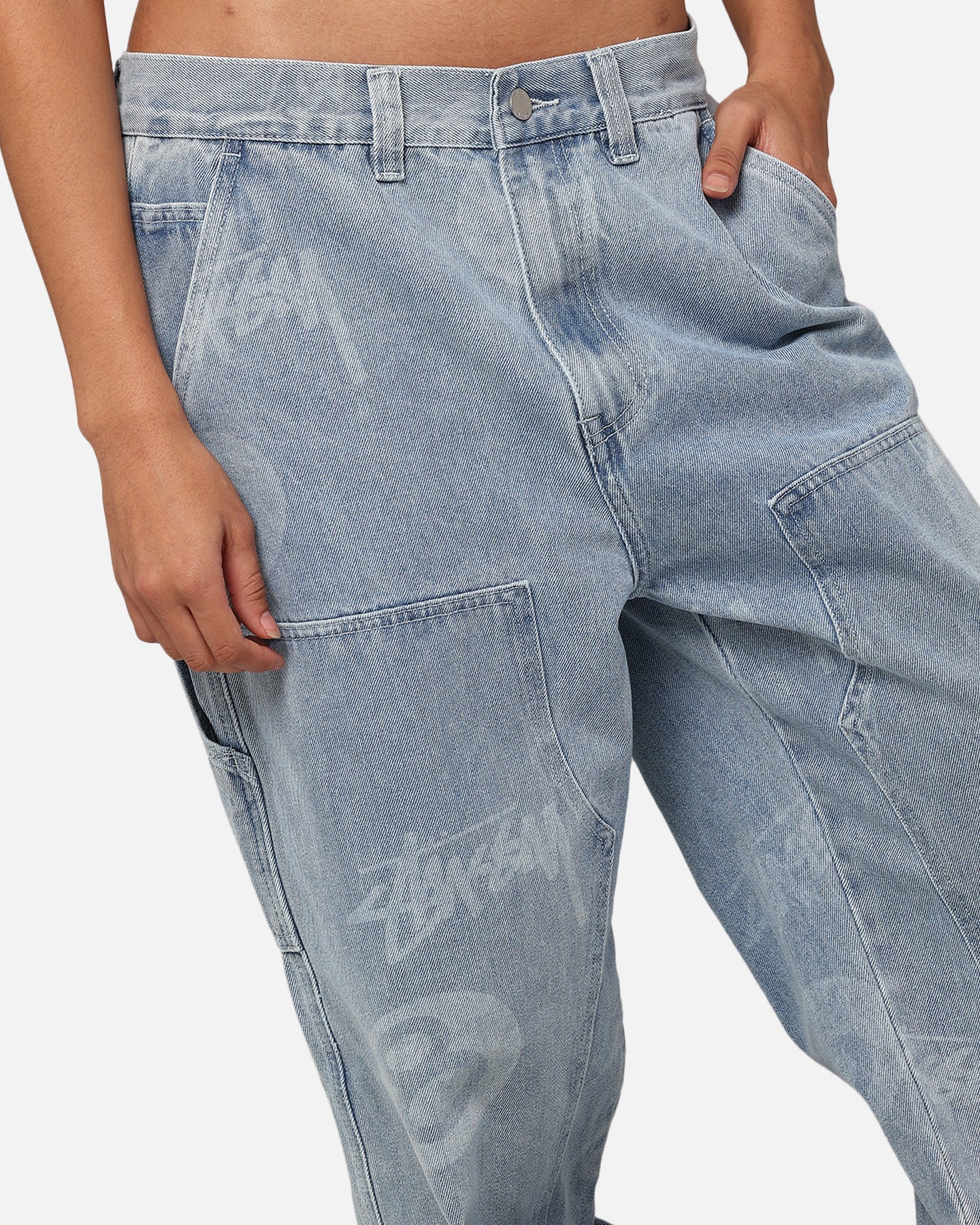 Stüssy Stock 8 Ball Carpenter Jeans Light Denim | Culture Kings NZ
