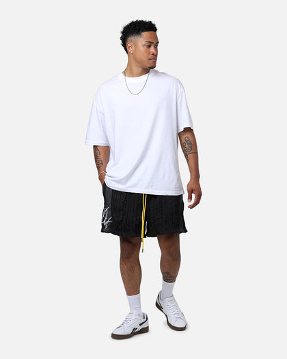 Diet Starts Monday Crinkled Nylon Shorts Black/Grey