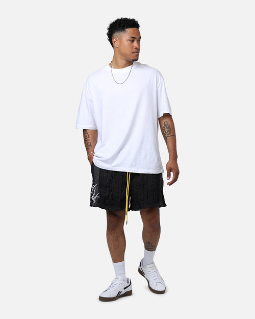 Diet Starts Monday Crinkled Nylon Shorts Black/Grey