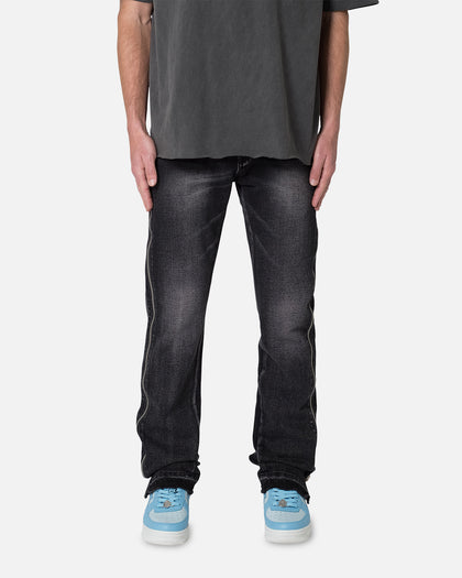 MNML D558 Straight Stripe Denim Jeans Black