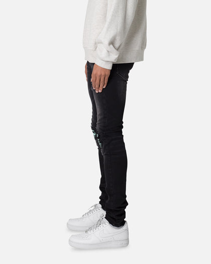 MNML X559 Skinny Denim Jeans Black/Green