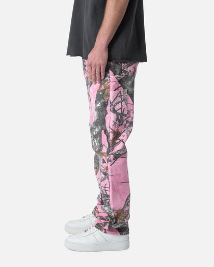 MNML V603 Camo Carpenter Pants Pink