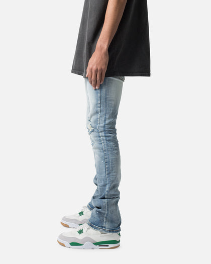 MNML X598 Pond Skinny Flare Denim Jeans Blue