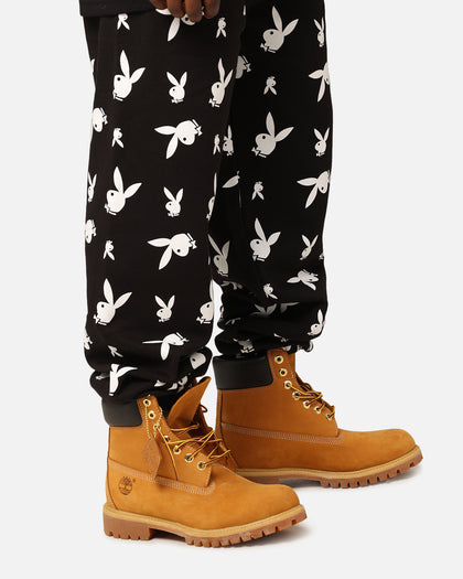 Playboy Gold All Over Bunny Track Pants Black
