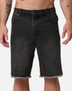 Saint Morta Inferno Baggy Denim Shorts Black Shadow
