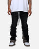 Lifted Anchors "Steffi" Knitted Stacked Flare Jeans Black/Oak