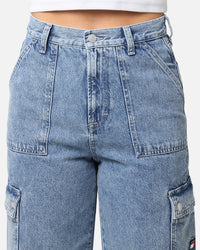 Tommy Jeans Women's Claire High Utility Jeans Denim Medium Blue