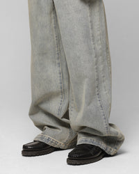 Loiter Star Walker Wide Leg Jean Washed Blue