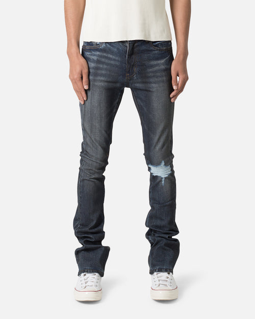 MNML X385 Skinny Stacked Denim Jean Blue