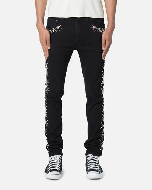 MNML X620 Studded Skinny Denim Jean Black