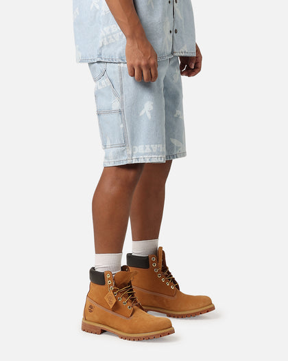 Playboy Carpenter Print Shorts Light Indigo