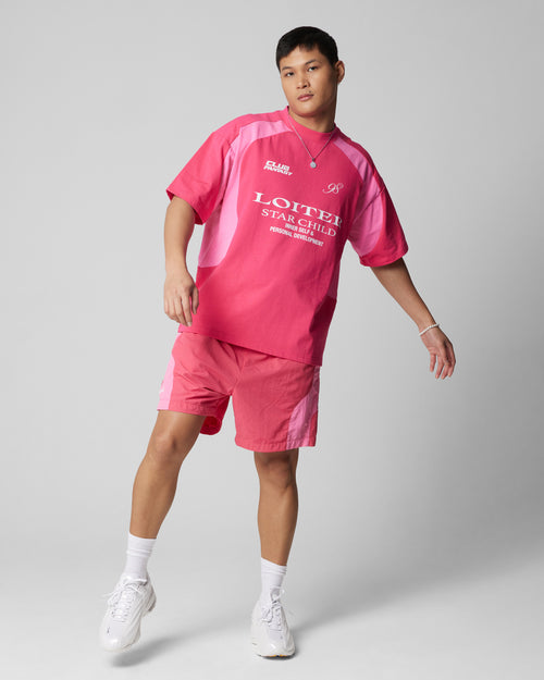 Loiter Subculture Panel Shorts Pink