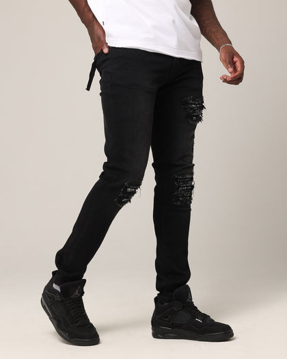Saint Morta Paisley Summum Jeans Black Shadow