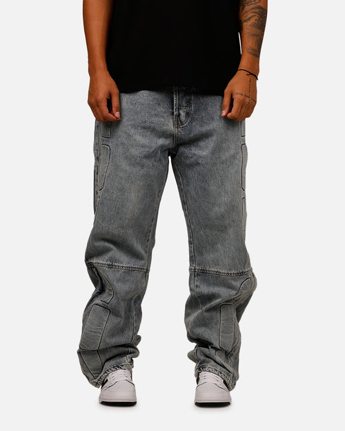 MNML Ultra Baggy Padded Denim Pants Blue