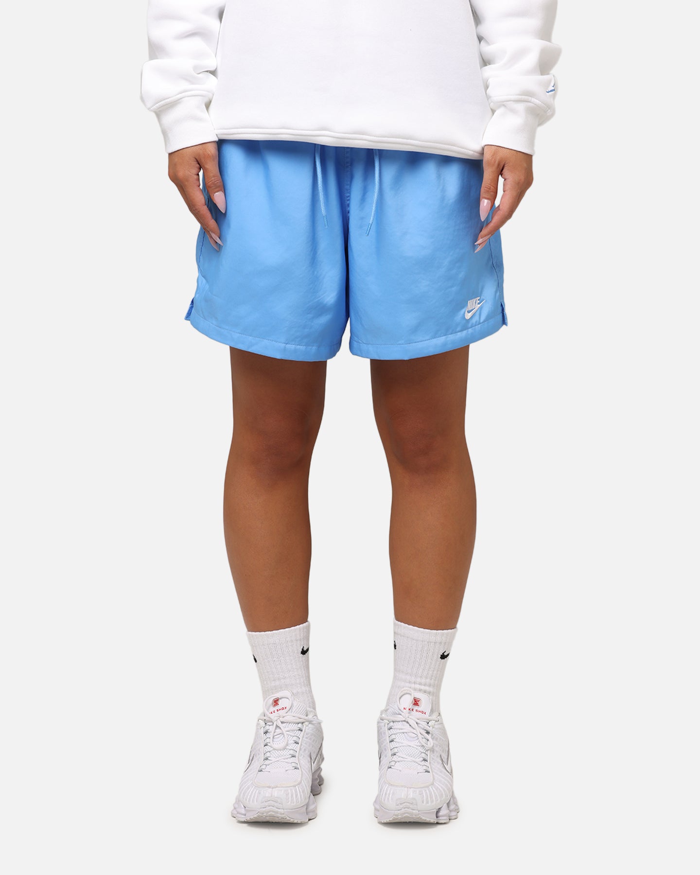university blue nike shorts