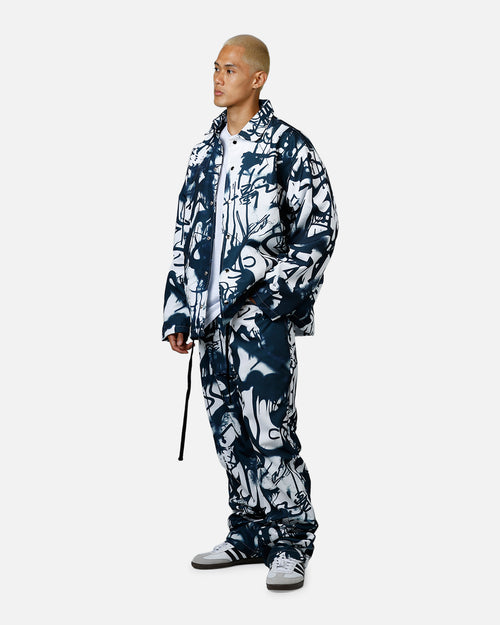 MNML Graffiti Coach Pants Black/White