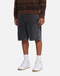 S Double Denim Standard Shorts Faded Black