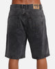 S Double Denim Standard Shorts Faded Black