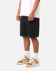 S Double Print Denim Standard Shorts Black